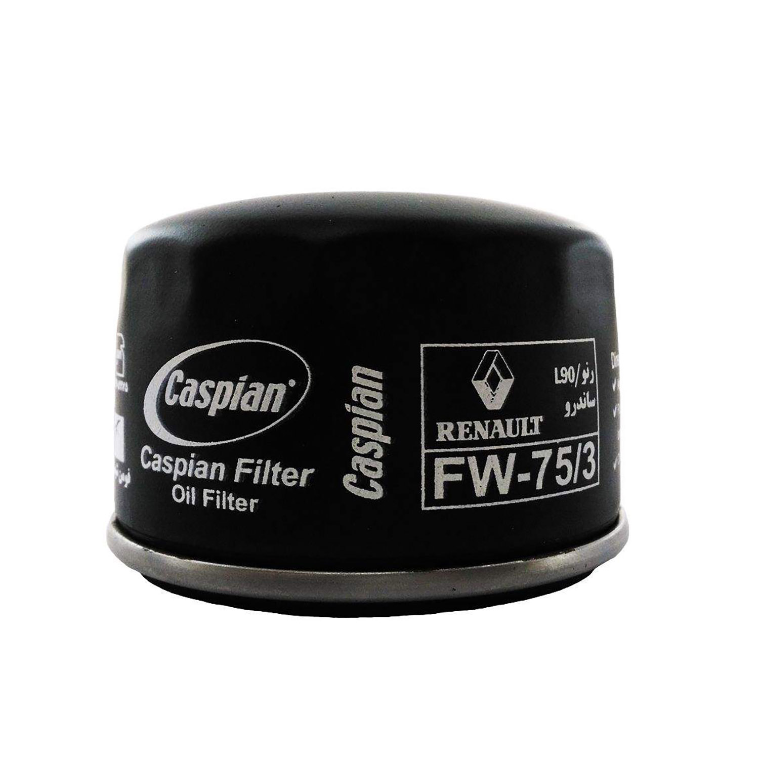 فیلتر هوای خودرو کاسپین مدل FC 75/3 1858/2 به همراه فیلتر روغن کاسپین مناسب برای رنو ساندرو