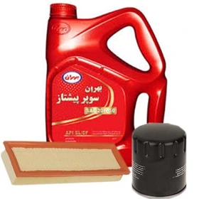 پکیج روغن بهران سوپر پیشتاز SL 20W50 + فیلتر روغن و هوا | یدکی دپو