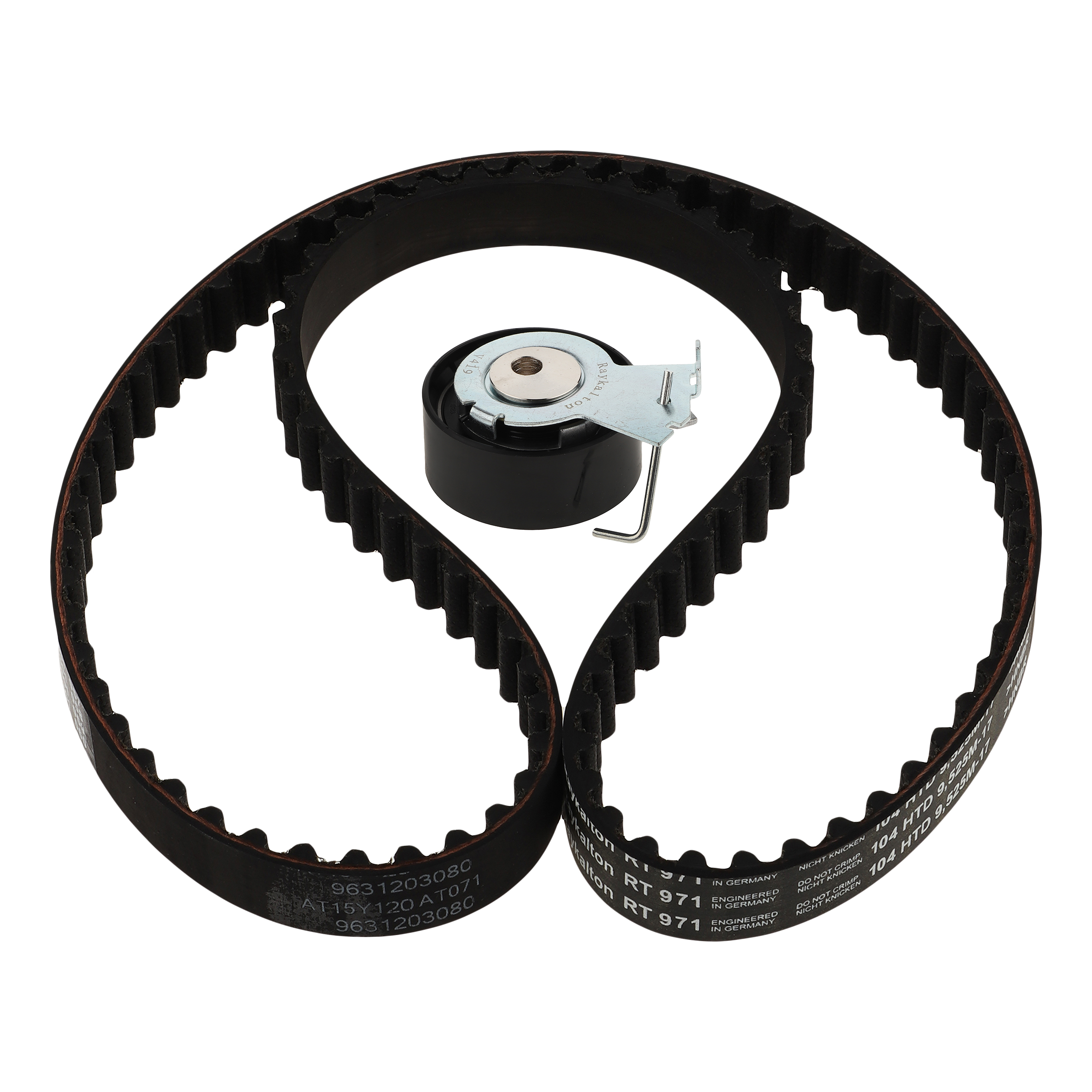 کیت تسمه تایم رایکا آلتون کد RT971-104Z مدل 104 دندانه HNBR مناسب برای پژو 206 تیپ 2 و 3 ، پژو 206 صندوقدار TU3