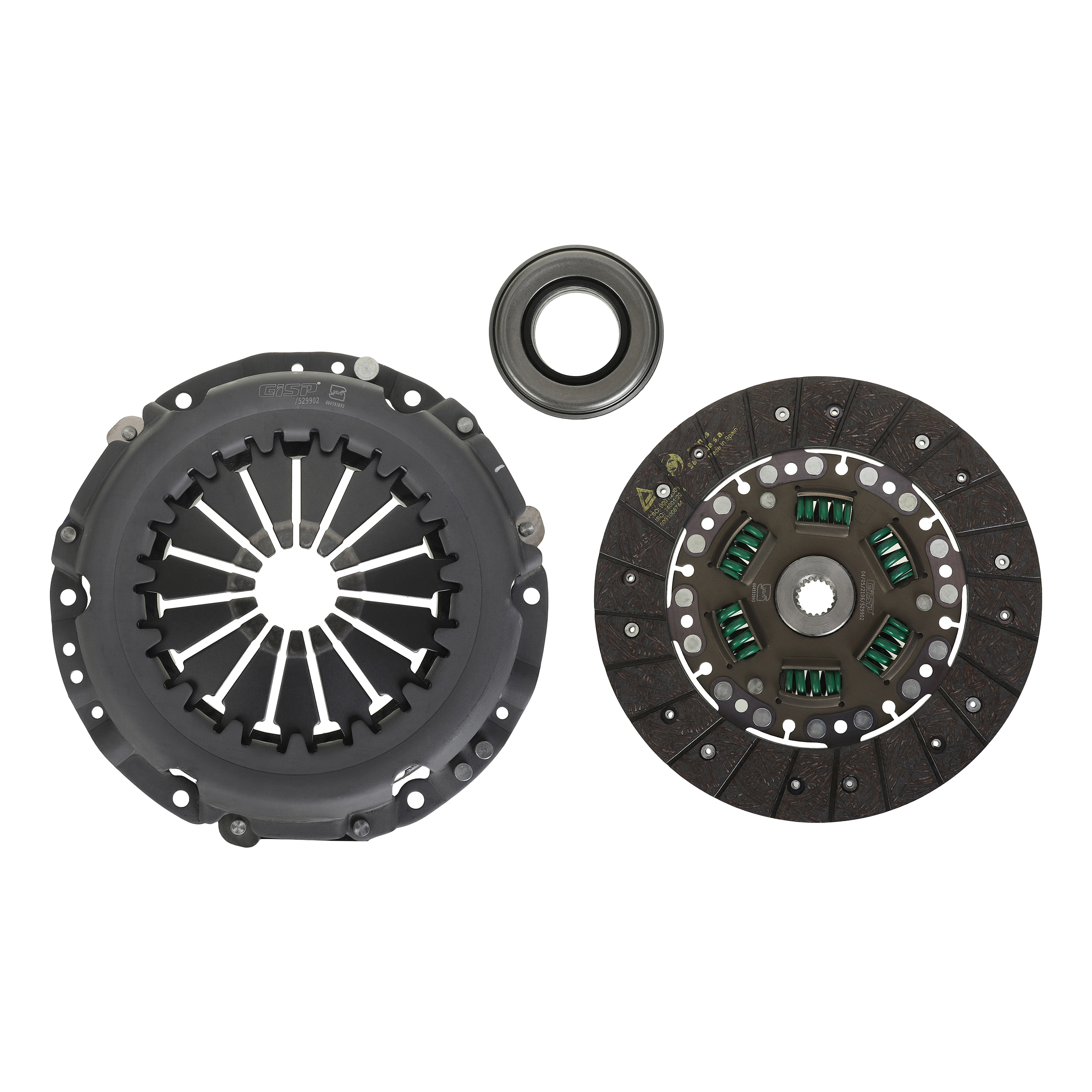 کیت صفحه کلاچ جی ای اس پی کد 529902 مدل 6 فنر 215 میل به همراه بلبرینگ مناسب برای ساینا و کوییک