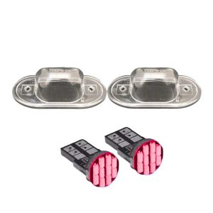 چراغ پلاک خودرو قطعه سازان کبیر مدل EK-TIBARED-3010363 مناسب برای تیبا به همراه لامپ مجموعه 4 عددی