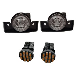 چراغ پلاک خودرو قطعه سازان کبیر مدل EK-405ORG-30940 مناسب برای پژو 405 به همراه لامپ مجموعه 4 عددی