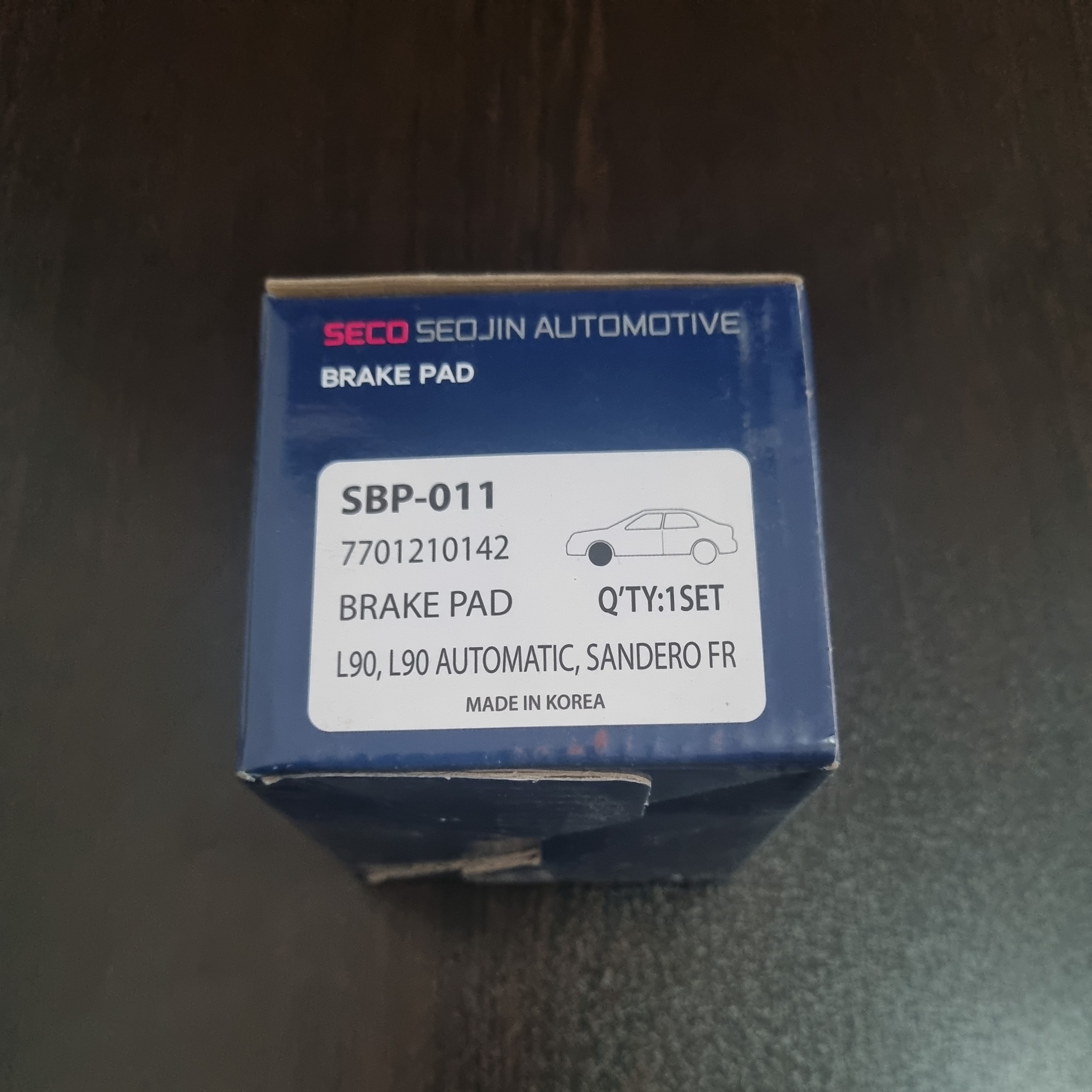 لنت ترمز جلو خودرو سکو مدل SBP-011 دو جفت مناسب برای رنو تندر پلاس، رنو ساندرو