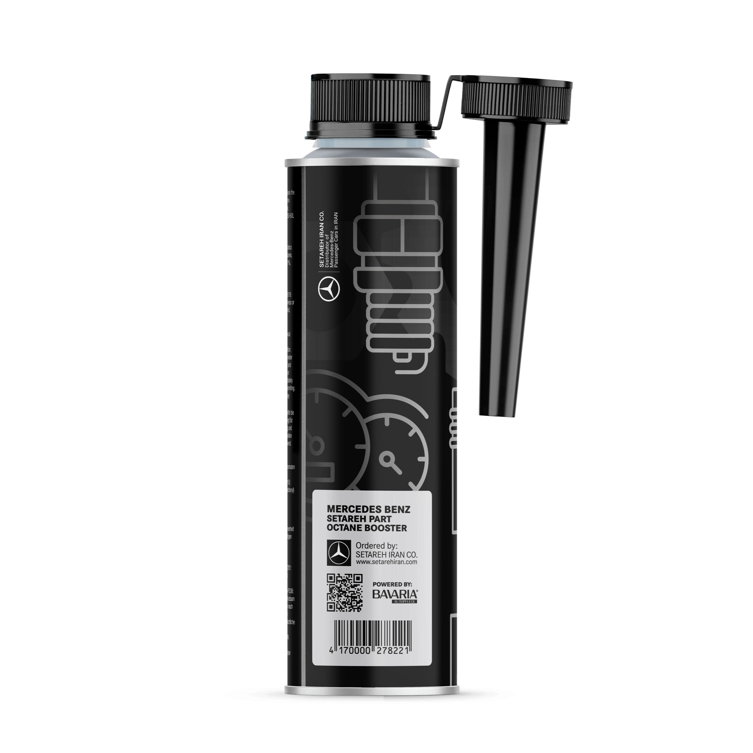 مکمل سوخت خودروهای بنزینی مرسدس بنز مدل MB-OC100BV حجم 250 میلی لیتر