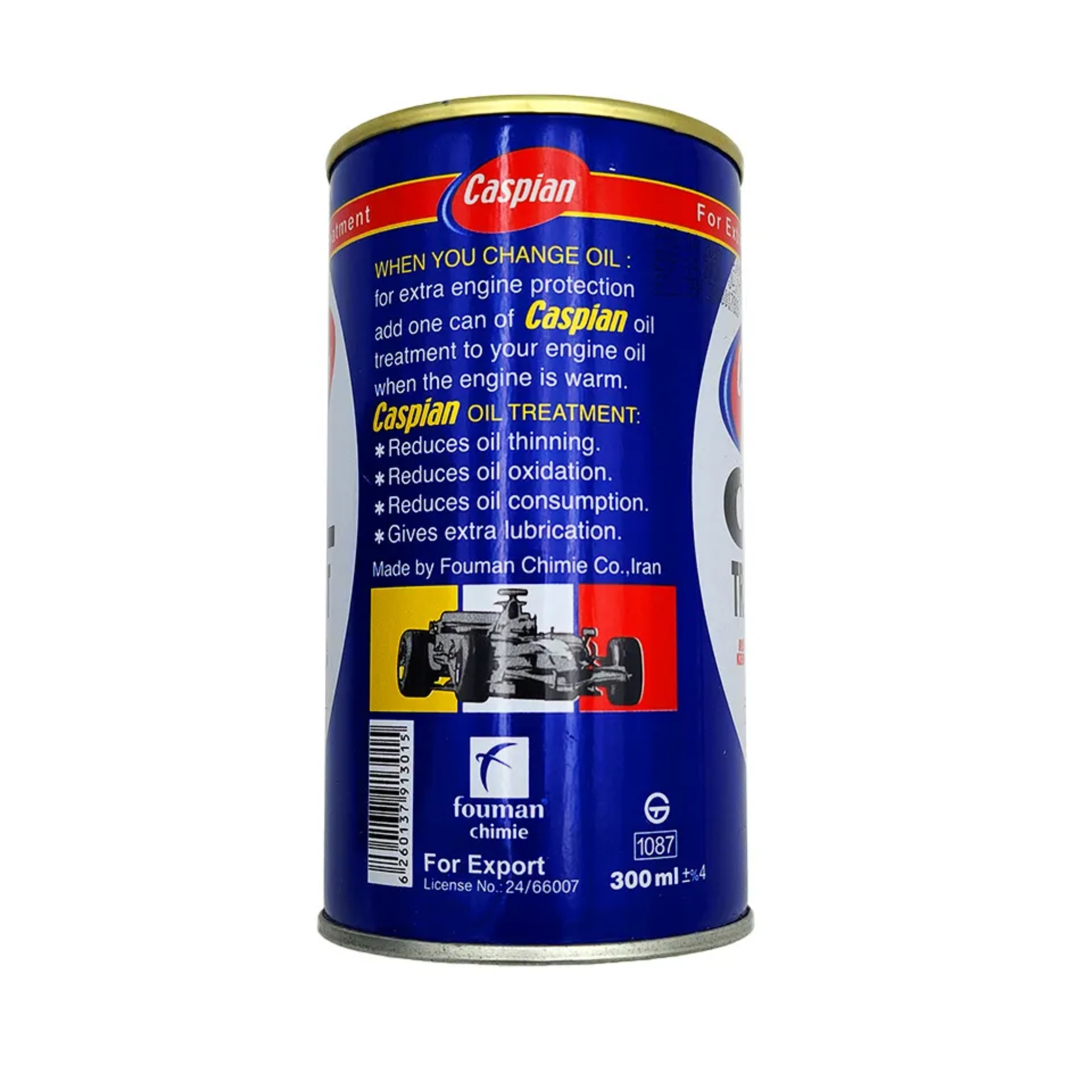 مکمل روغن موتور خودرو کاسپین مدل Formula 1 حجم 300 میلی لیتر