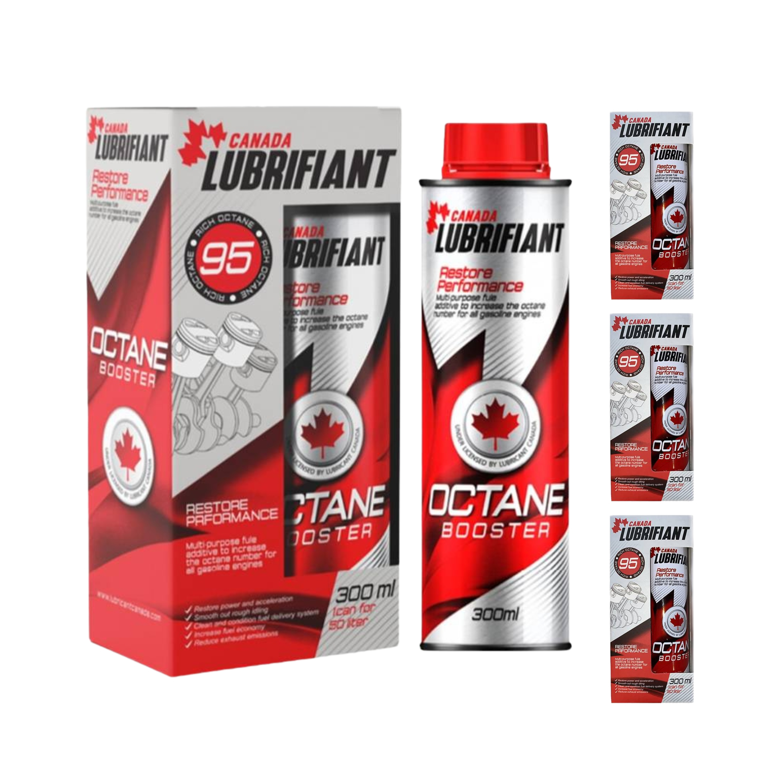اکتان بوستر کانادا لوبریفنت مدل rich octane حجم 300 میلی لیتر بسته 4 عددی