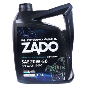 روغن موتور خودرو زادو مدل SAE 20W-50-SJ حجم 3.5 لیتر