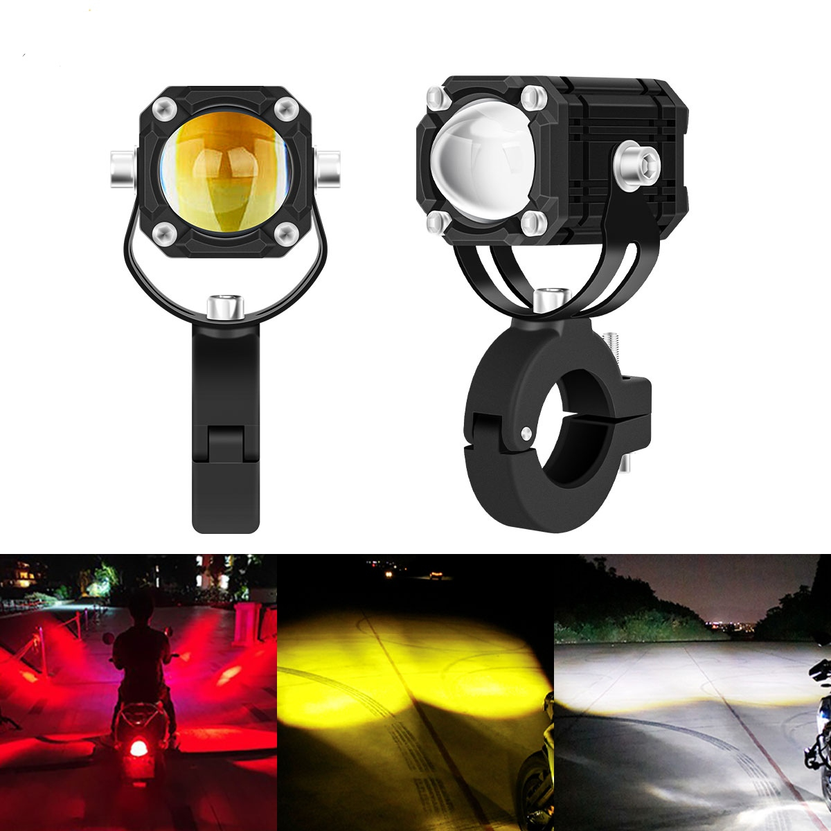 پروژکتور مدل لنزدار 4 حالته فلاشر کد moto