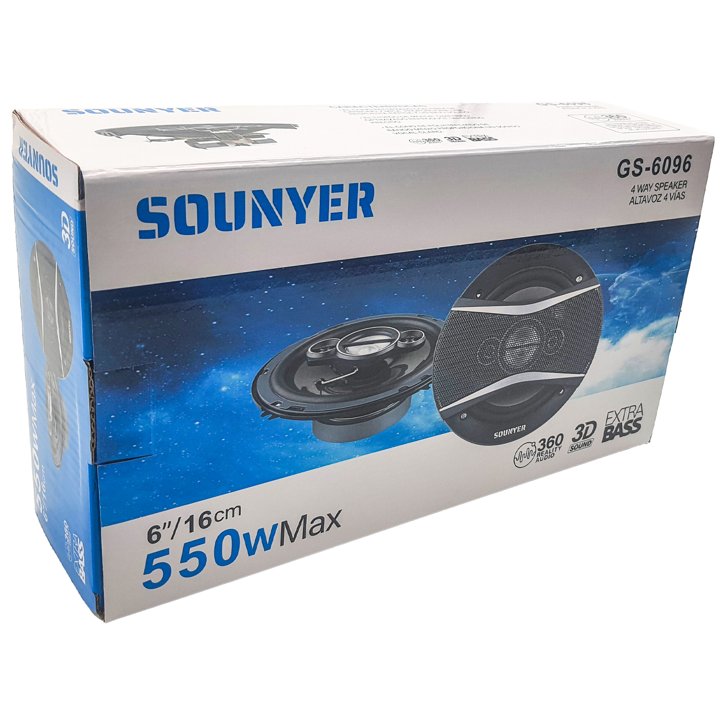 اسپیکر پشت و جلوی خودرو سونیر مدل GS-6096 سایز 6 اینچ بسته دوعددی