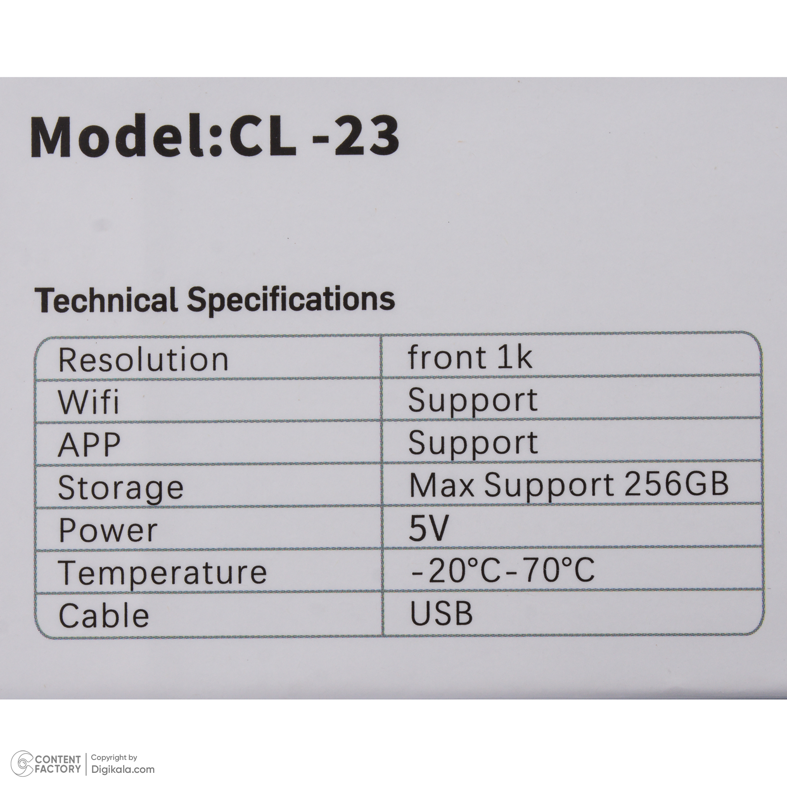 دوربین ثبت وقایع کلارو مدل CL-23