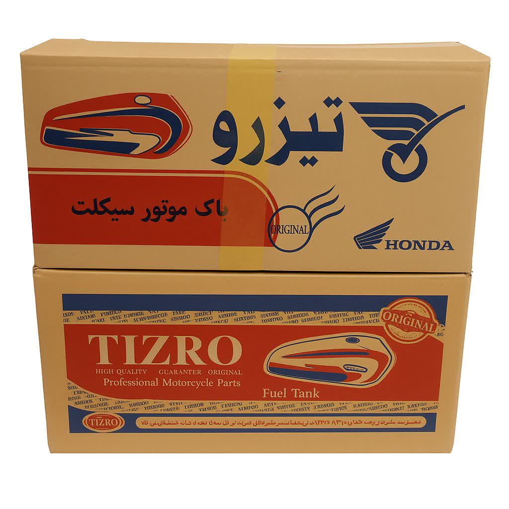 باک موتورسیکلت تیزرو مدلM74مناسب برای هوندا به همراه قاب بغل مجوعه 3 عددی