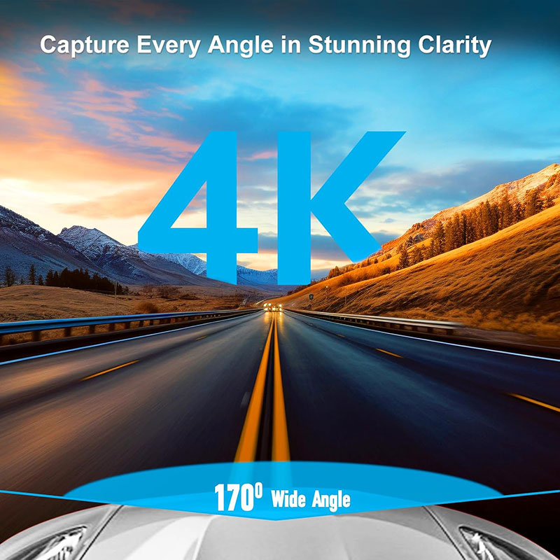 دوربین ثبت وقایع خودرو اتوویژن مدل OK309-4K+WiFi به همراه دوربین عقب