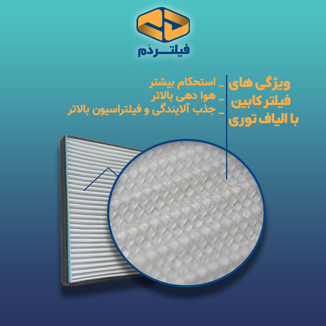 فیلتر کابین فیلتر دم مدل توری مناسب برای هایما S8