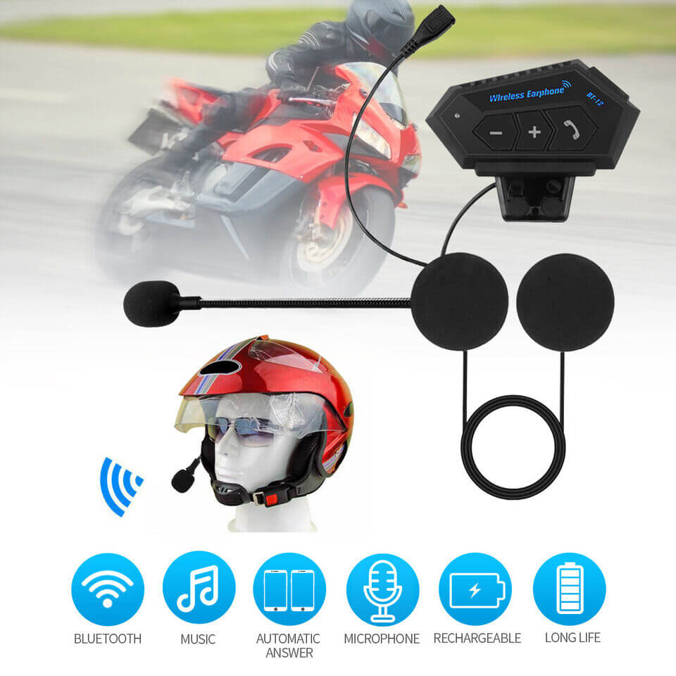 هدست بلوتوثی کلاه کاسکت مدل BT-12