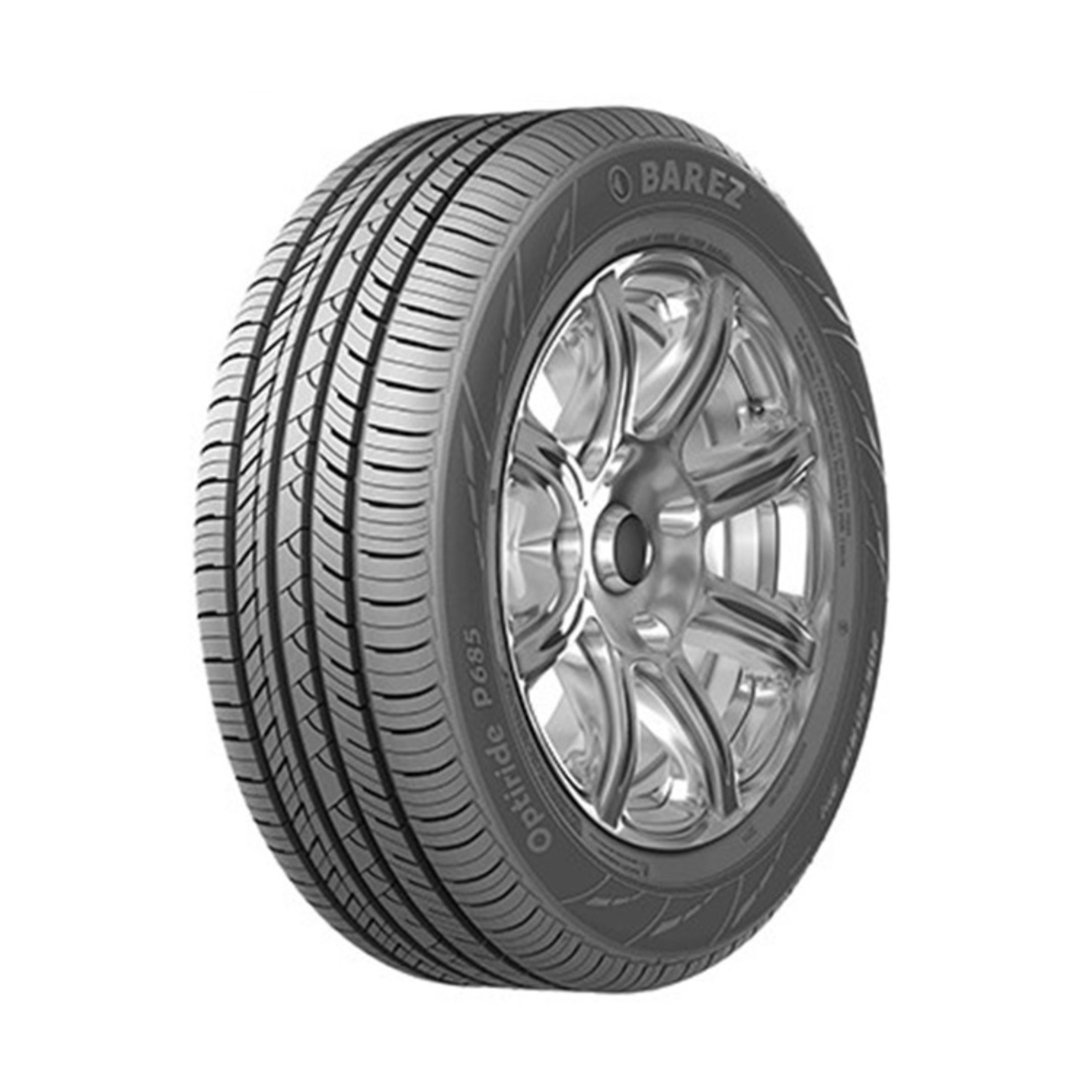 لاستیک خودرو رادیال بارز مدل P685 Opti Ride با کاربری سواری و سایز رینگ 15 اینچ، فاق 60 درصد پهنا و پهنای 205 میلیمتر، شاخص تحمل وزن 91 و شاخص سرعت H (حداکثر سرعت 210 کیلومتر بر ساعت)، ساخت ایران، دارای تایر تیوبلس، 2 حلقه