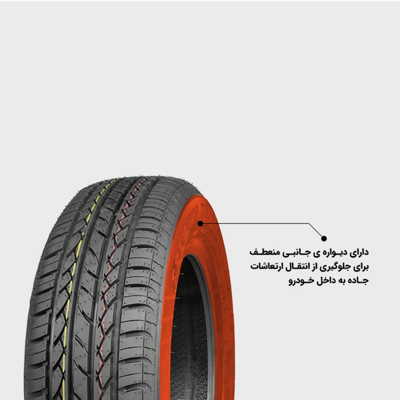 لاستیک خودرو سواری بارز مدل P648 سایز 185/65 R15 تیوبلس چهارفصل طرح آج Premium Drive تولید 2025 دو حلقه