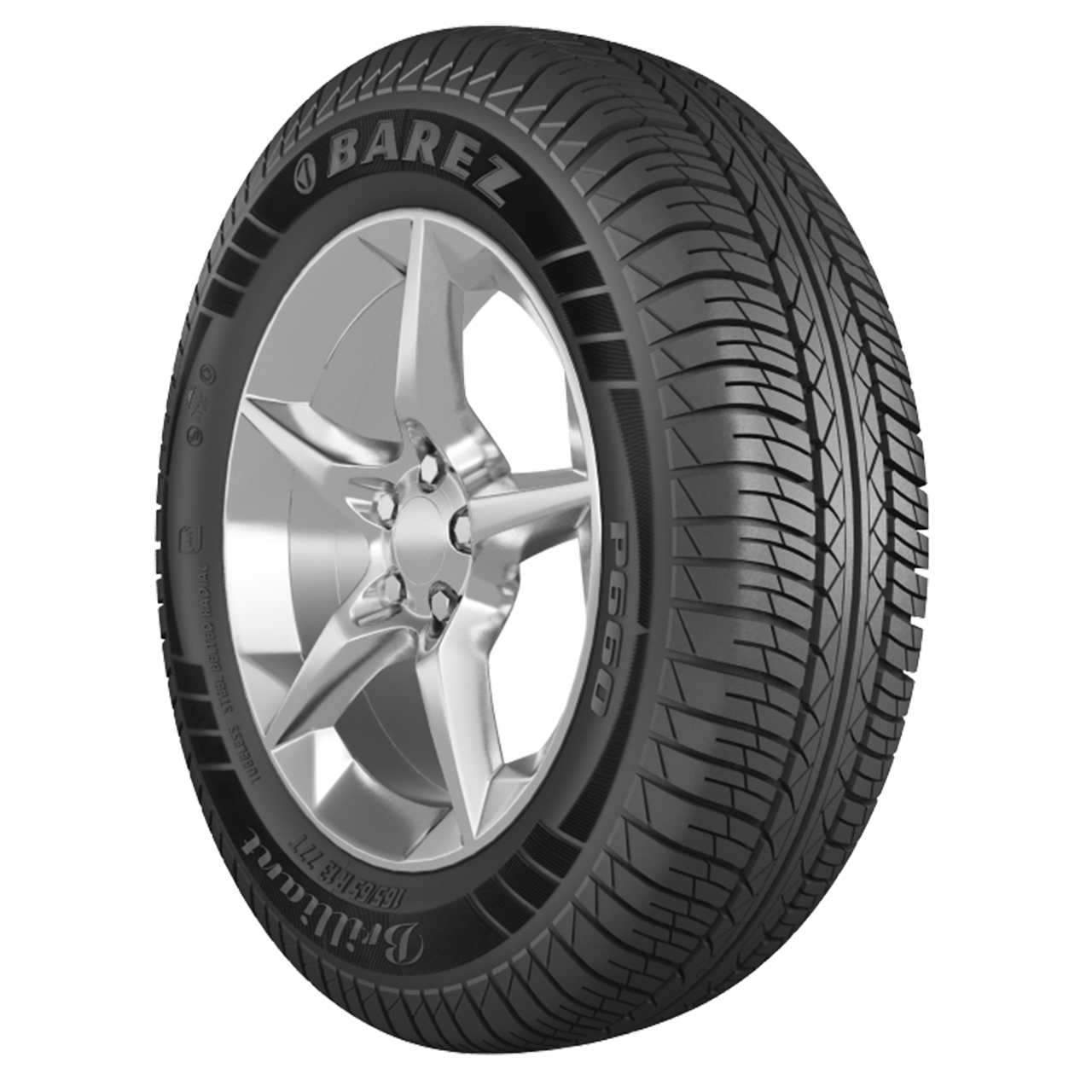 لاستیک خودرو سواری رادیال بارز مدل P660 سایز 165 میلیمتر پهنا، فاق 65 درصد، مناسب چهارفصل، رینگ 13 اینچ، تولید 2025