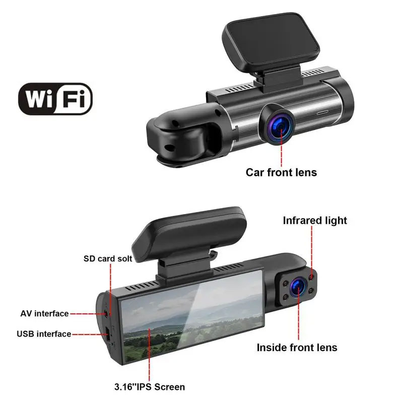 دوربین فیلمبرداری ثبت وقایع خودرو مدل M8-Wi-Fi