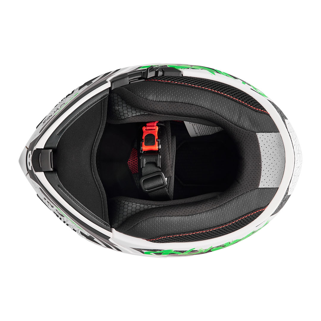کلاه کاسکت فک متحرک فلش مدل 935sv neon-yellowgreen-white