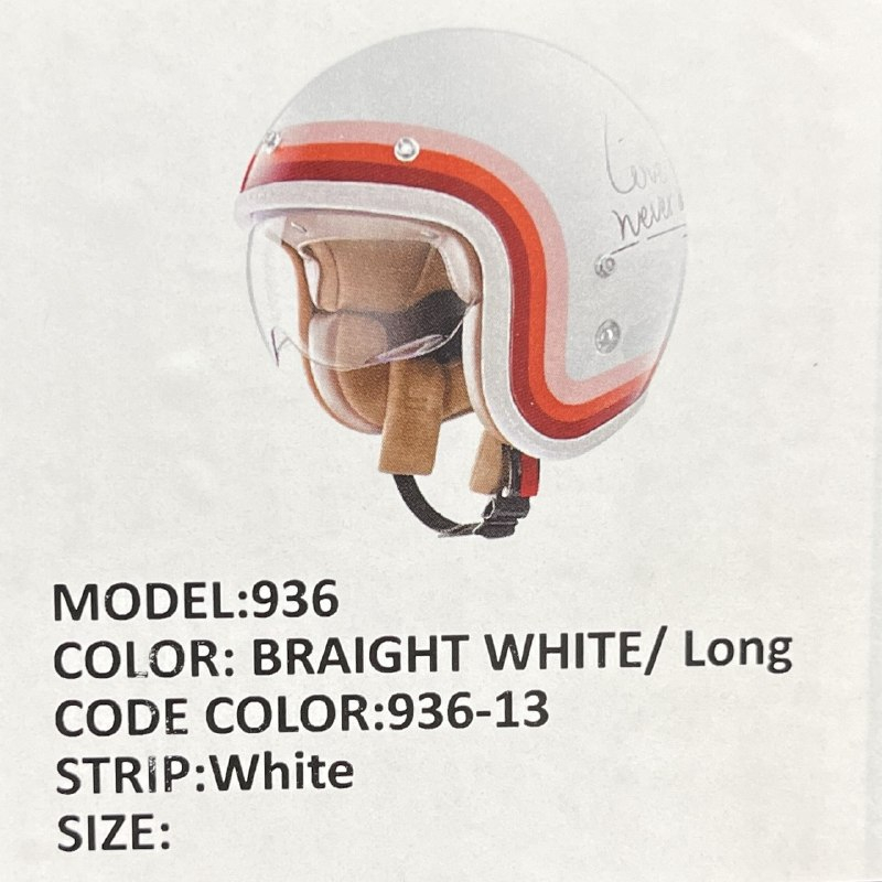 کلاه کاسکت ردلاین مدل BRIGHT WHITE / Long 936