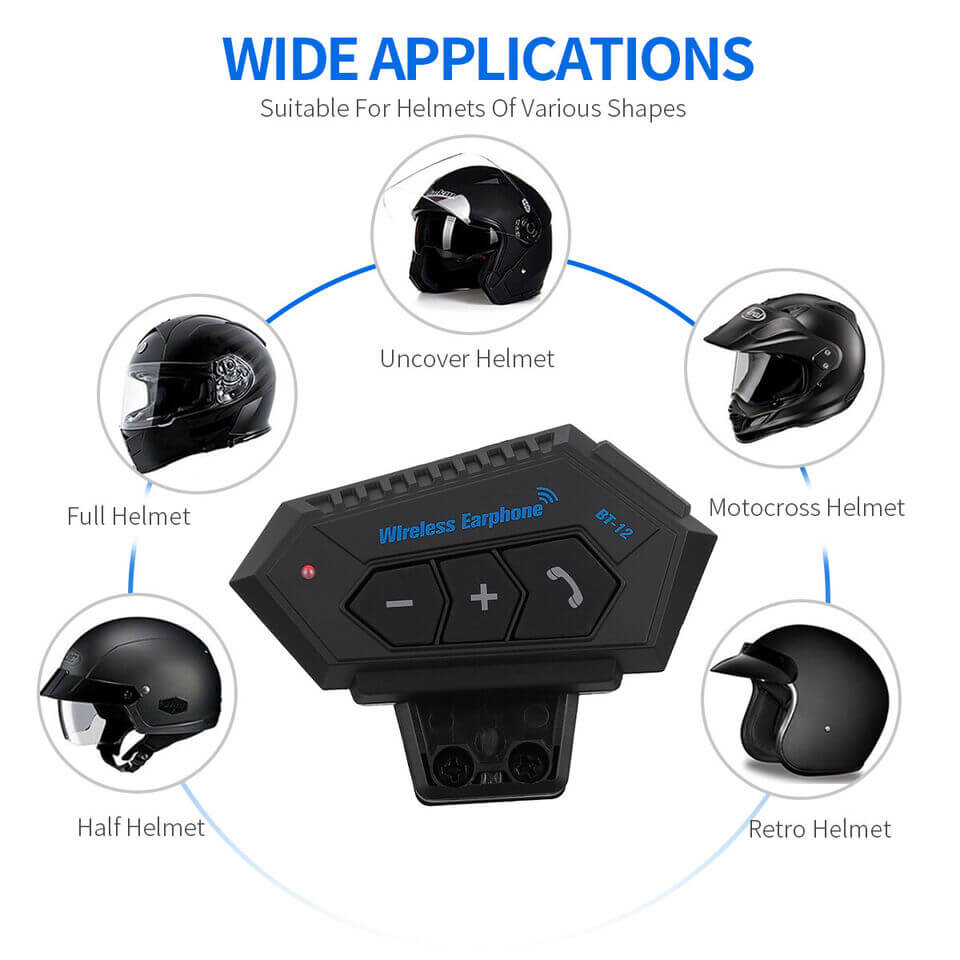 هدست بلوتوثی کلاه کاسکت مدل BT-12