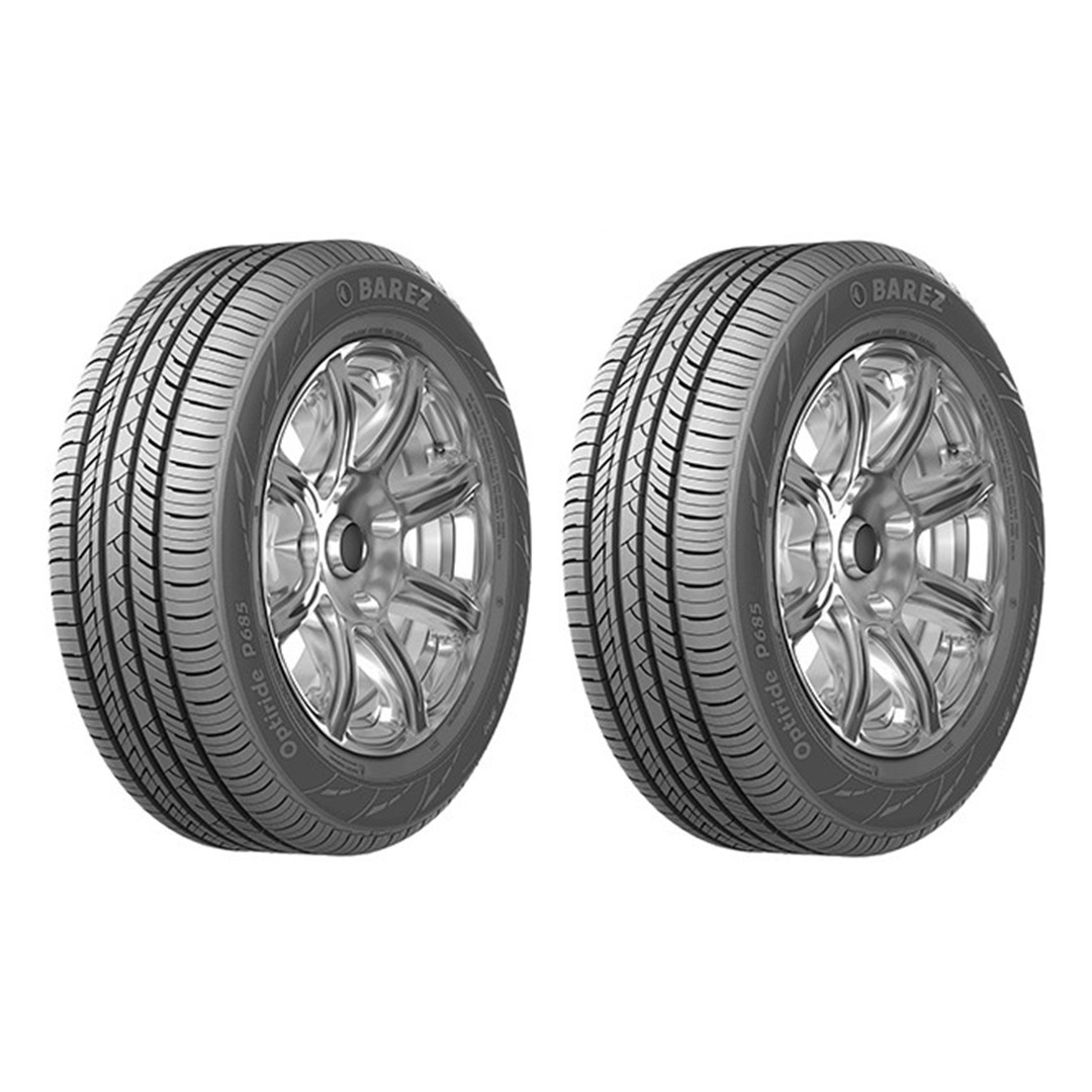 لاستیک خودرو رادیال بارز مدل P685 Opti Ride با کاربری سواری و سایز رینگ 15 اینچ، فاق 60 درصد پهنا و پهنای 205 میلیمتر، شاخص تحمل وزن 91 و شاخص سرعت H (حداکثر سرعت 210 کیلومتر بر ساعت)، ساخت ایران، دارای تایر تیوبلس، 2 حلقه