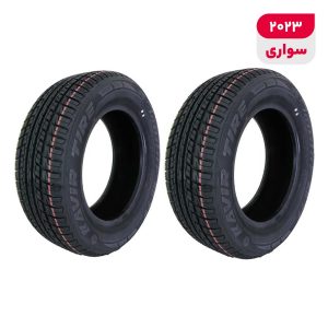 لاستیک خودرو رادیال کویر تایر مدل KB27 با کاربری سواری و سایز رینگ 15 اینچ، فاق 65 درصد پهنا و پهنای 185 میلی‌متر، شاخص تحمل وزن 88 و شاخص سرعت H (حداکثر سرعت 210 کیلومتر بر ساعت)، ساخت ایران، دارای تایر تیوبلس، 2 حلقه