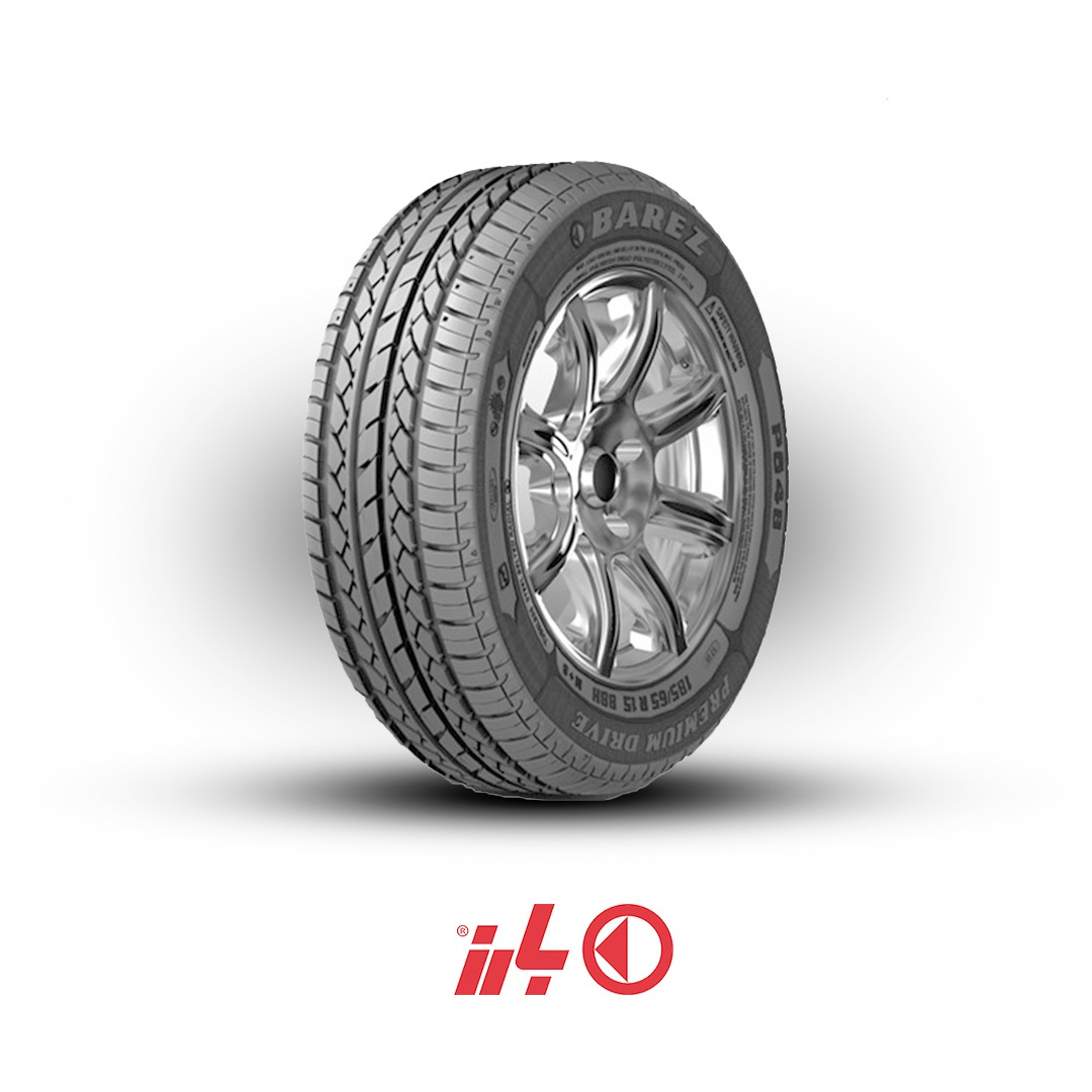 لاستیک خودرو سواری بارز مدل P648 سایز 185/65 R15 تیوبلس چهارفصل طرح آج Premium Drive تولید 2025 دو حلقه