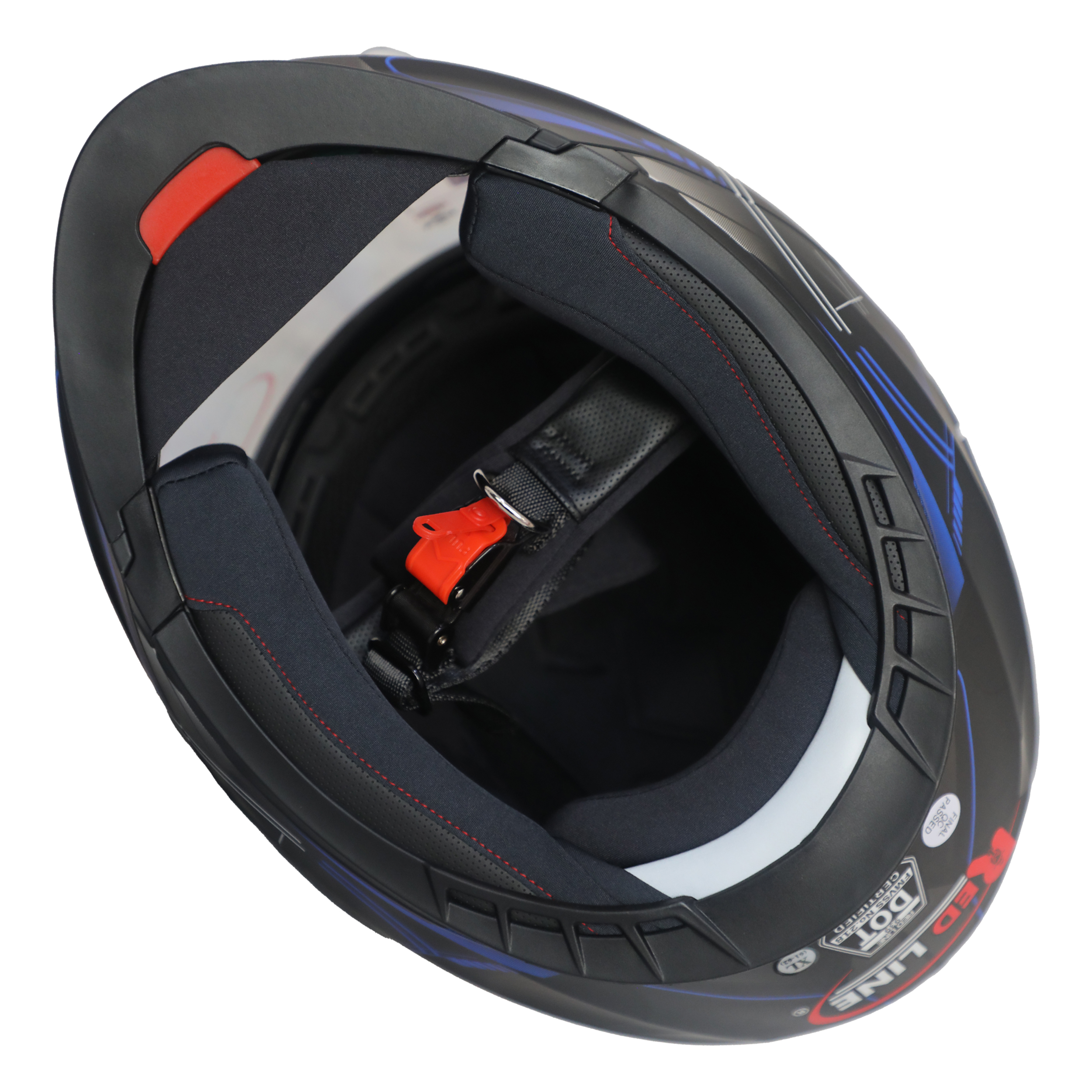 کلاه کاسکت ردلاین مدل 939_MATT BLACK_Blue Time