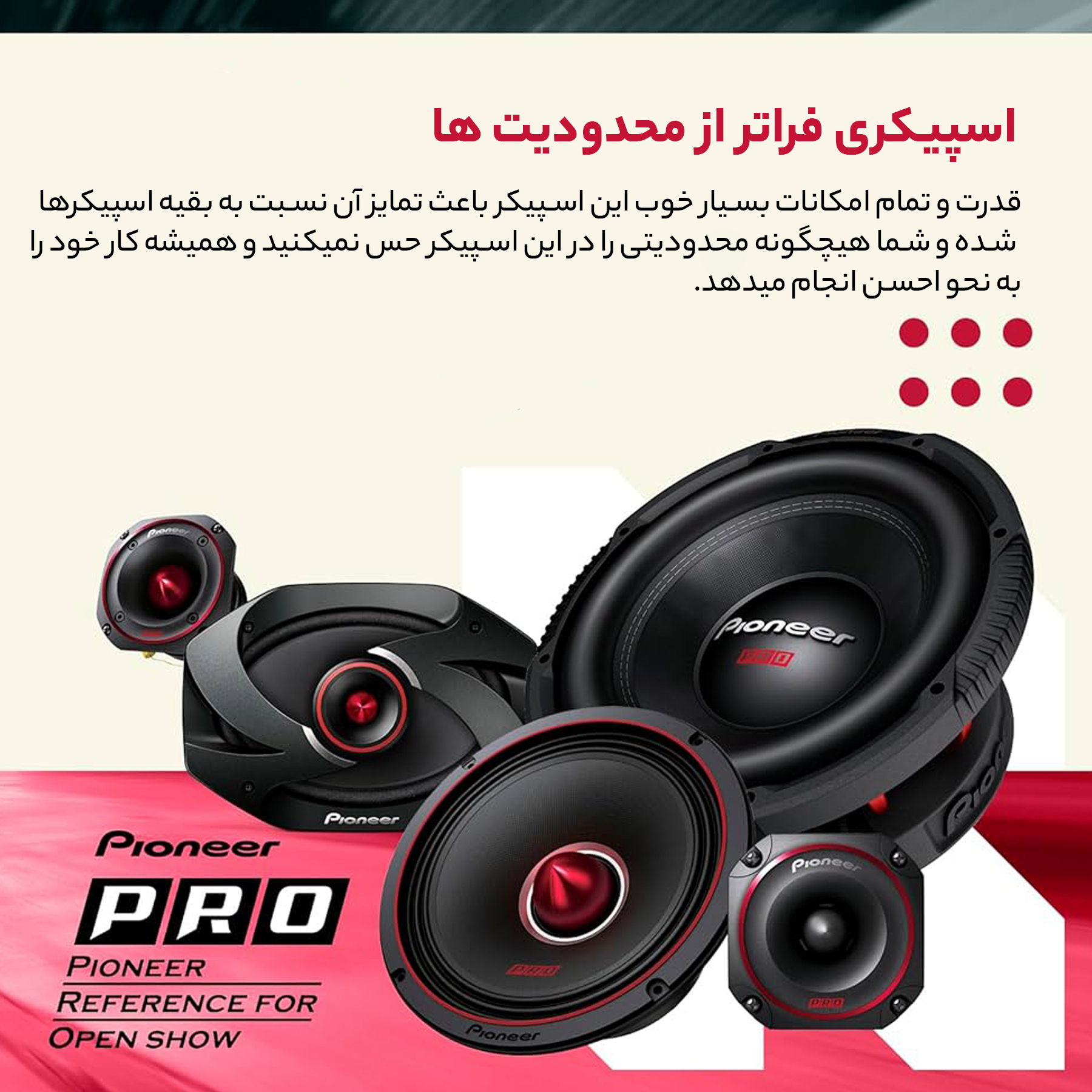 اسپیکر خودرو پایونیر مدل TS-6900PRO مجموعه 2 عددی