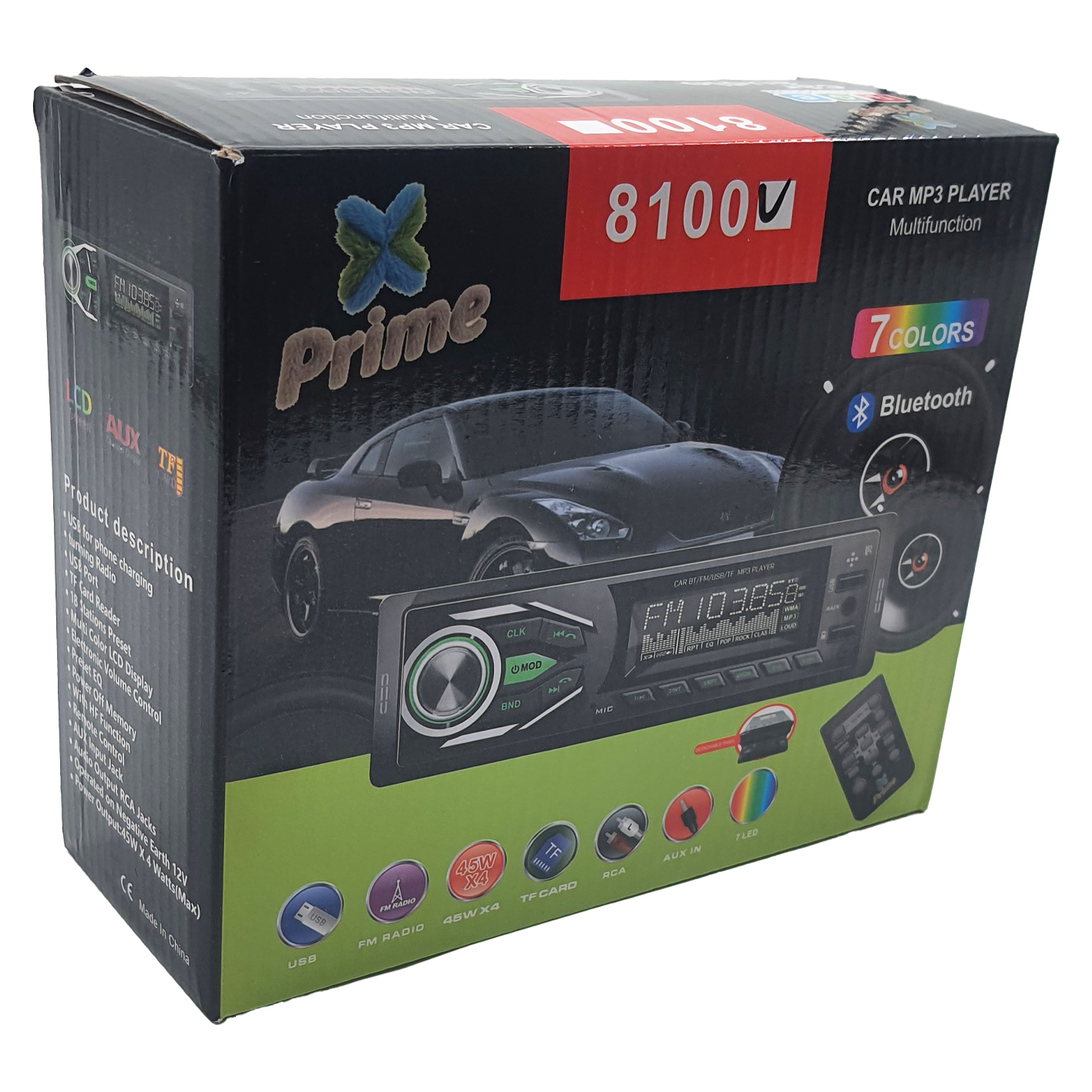 پخش کننده خودرو پرایم مدل PRIME-8100