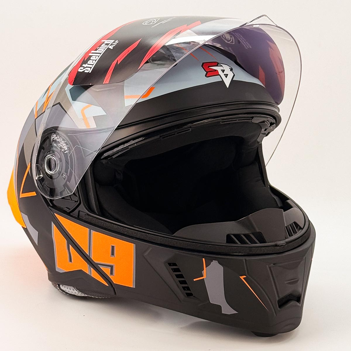 کلاه کاسکت فک متحرک استیل برد مدل Dark Rider کد 2376
