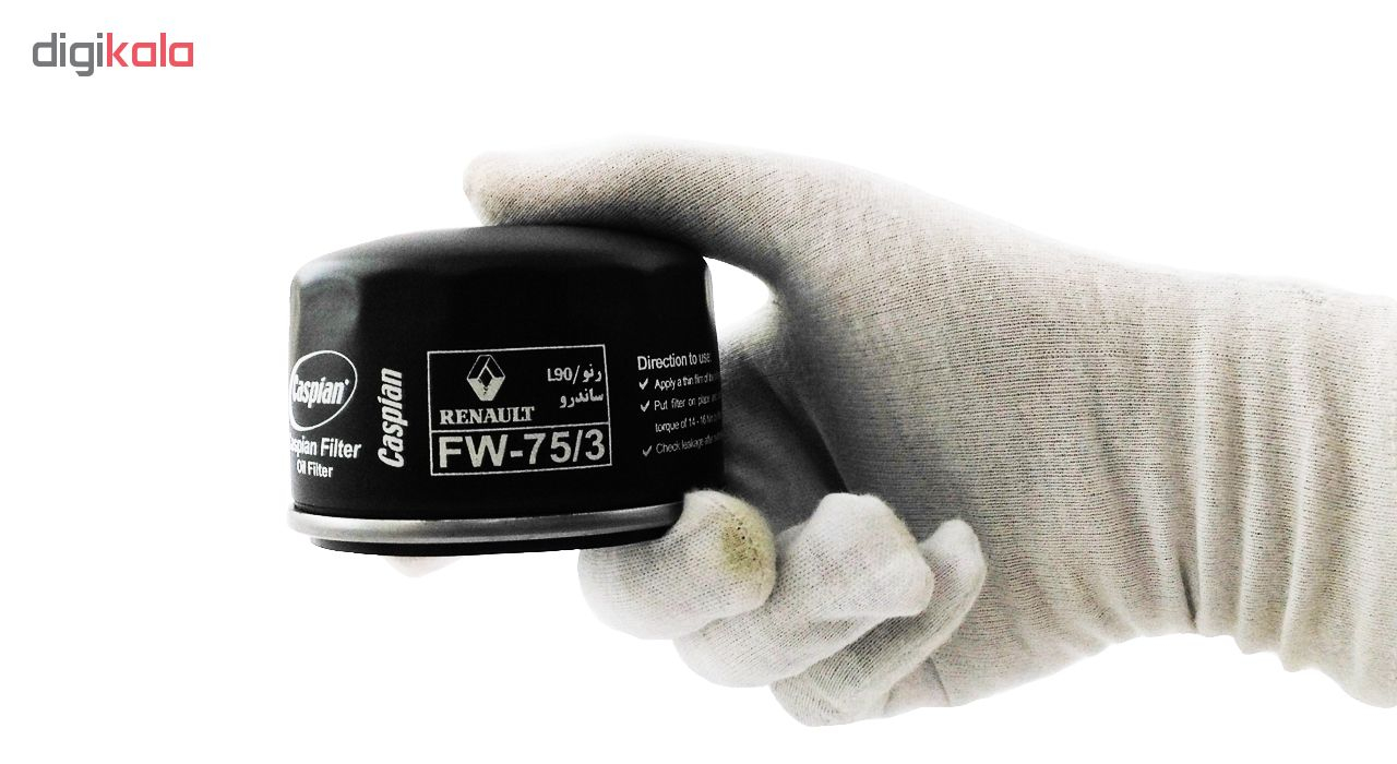 فیلتر روغن خودروی کاسپین مدل FW-75/3 مناسب برای رنو مگان