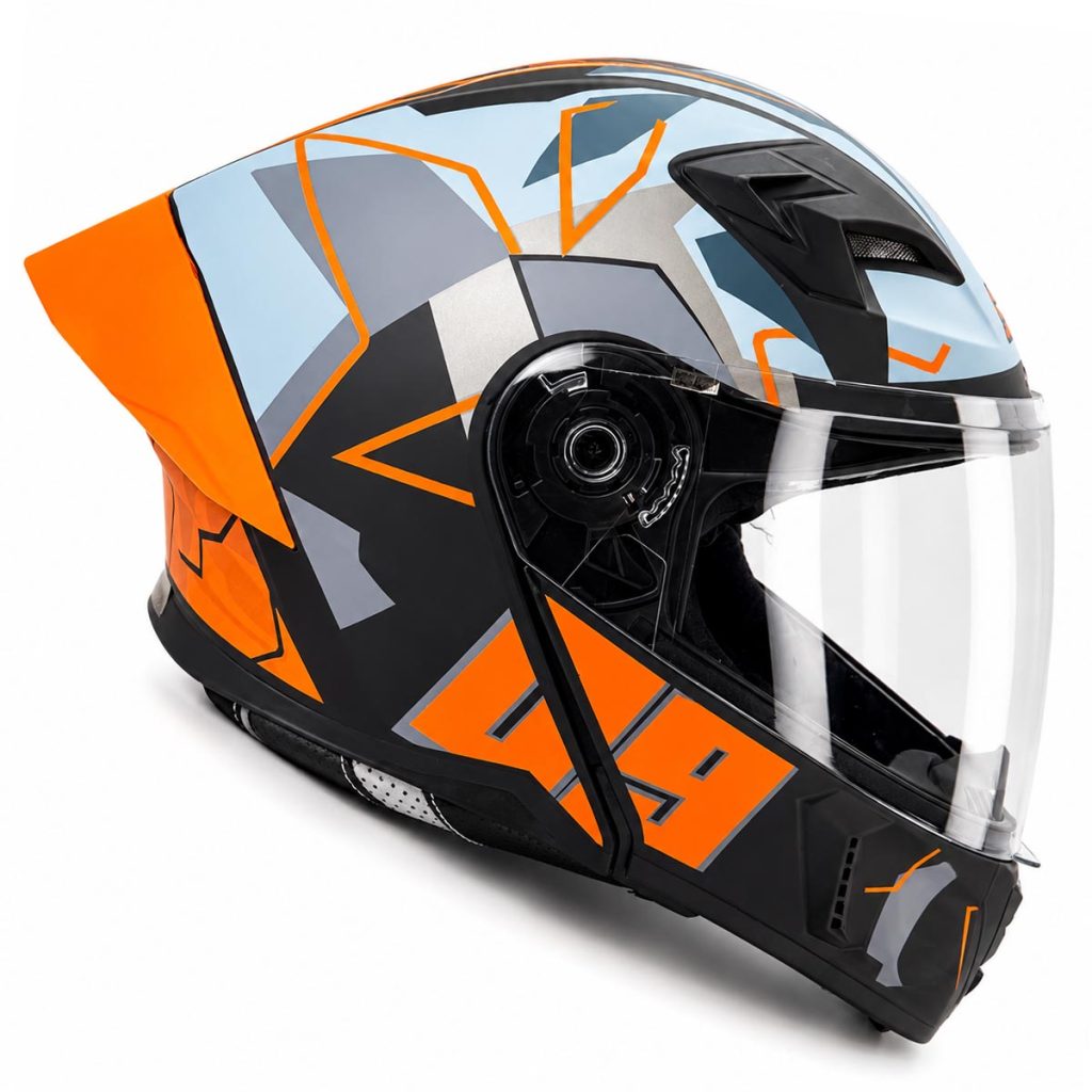 کلاه کاسکت فک متحرک استیل برد مدل Dark Rider کد 2376