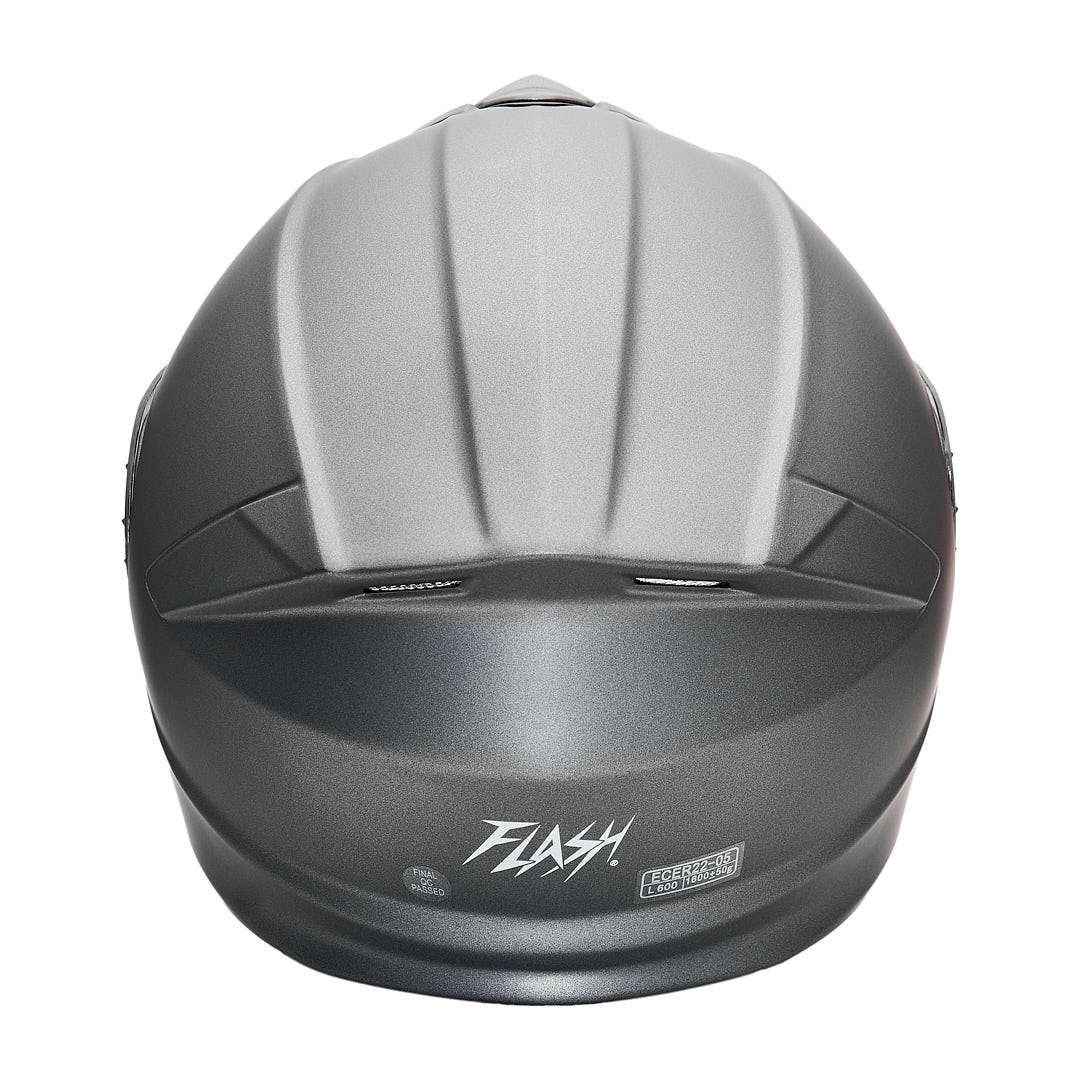 کلاه کاسکت فک متحرک فلش مدل 935Ssv titanium gray