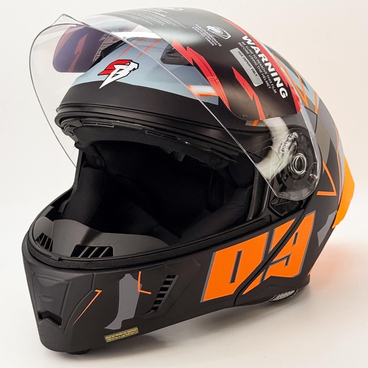 کلاه کاسکت فک متحرک استیل برد مدل Dark Rider کد 2376