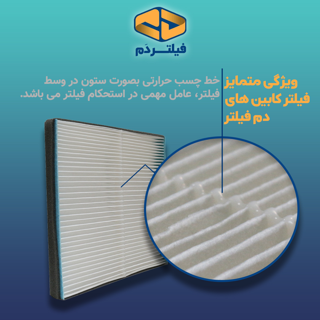فیلتر کابین فیلتر دم مدل ساده کد 206J1401 مناسب برای پژو 206
