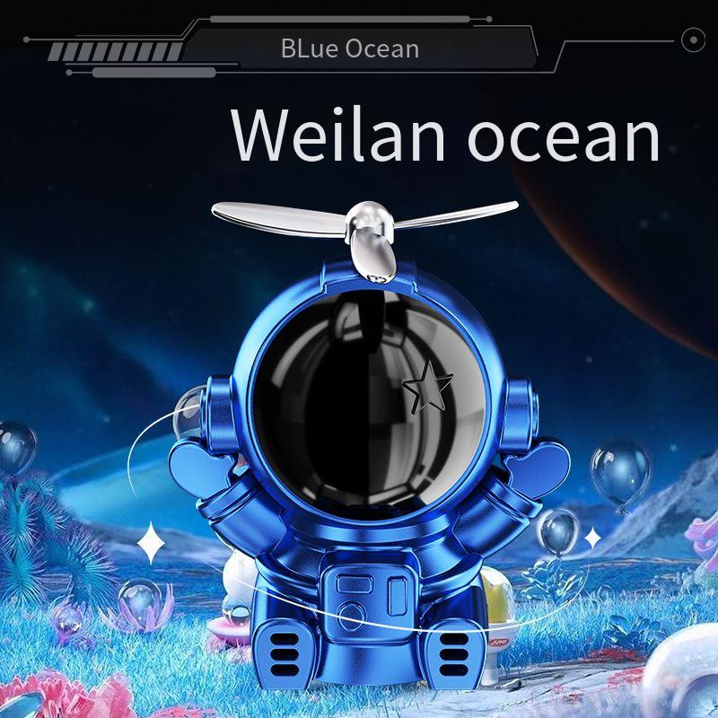 خوشبوکننده خورشیدی داخل خودرو مدل آدم فضایی ملخ دار با رایحه Ocean حجم 20 میلیلیتر