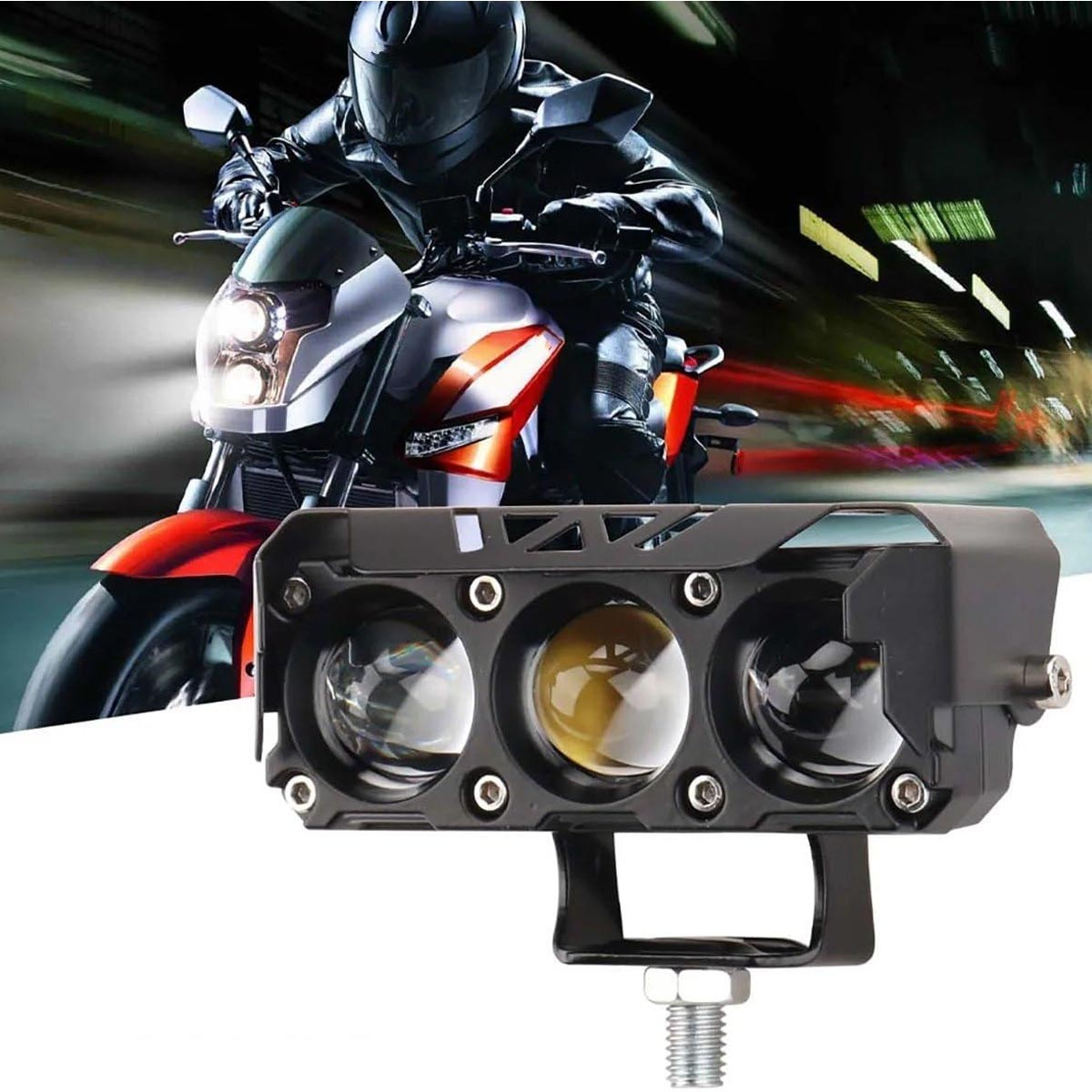 چراغ سه لنز TRI-BEAM X3 کد 2370 بسته 2 عددی