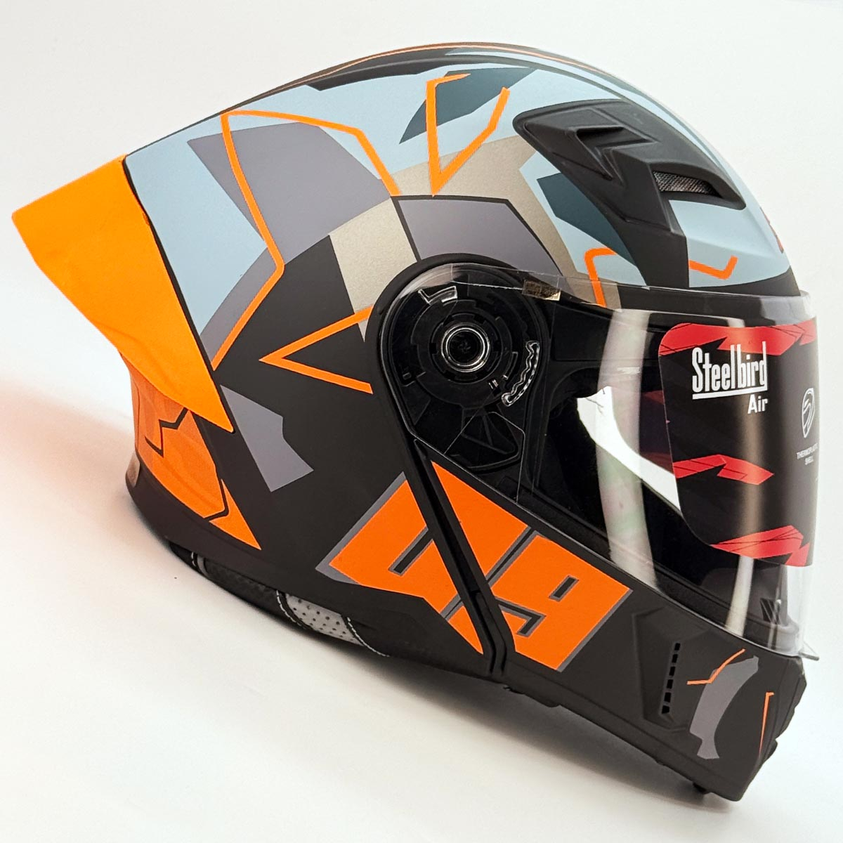 کلاه کاسکت فک متحرک استیل برد مدل Dark Rider کد 2376